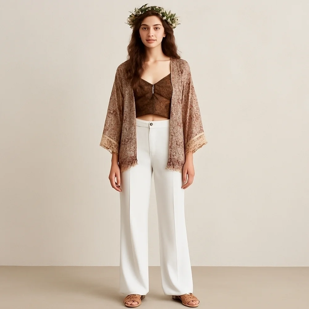 Michael Michael Kors Ivory High-Rise Straight Leg Pants – Size 8 – NWT